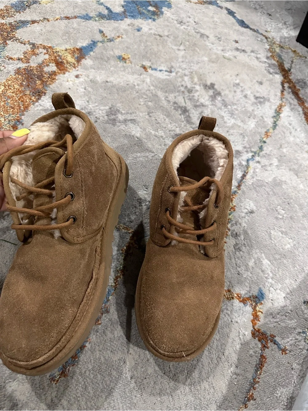 UGG Men's Brown Suede Shearling-Lined Chukka Boots